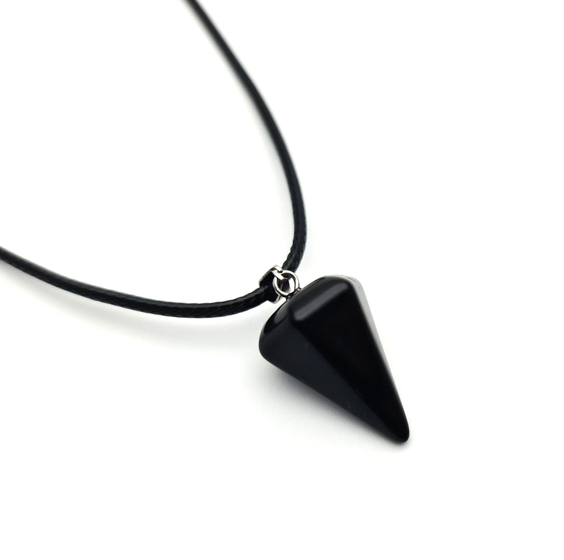 Collar Pendulo Cuarzo Onix + Estuche