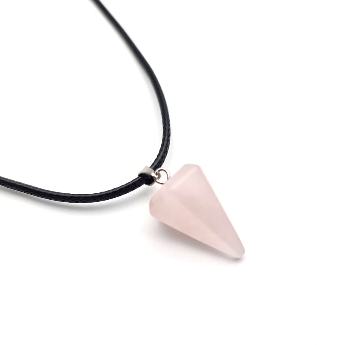 Collar Pendulo Cuarzo Piedra Rosa