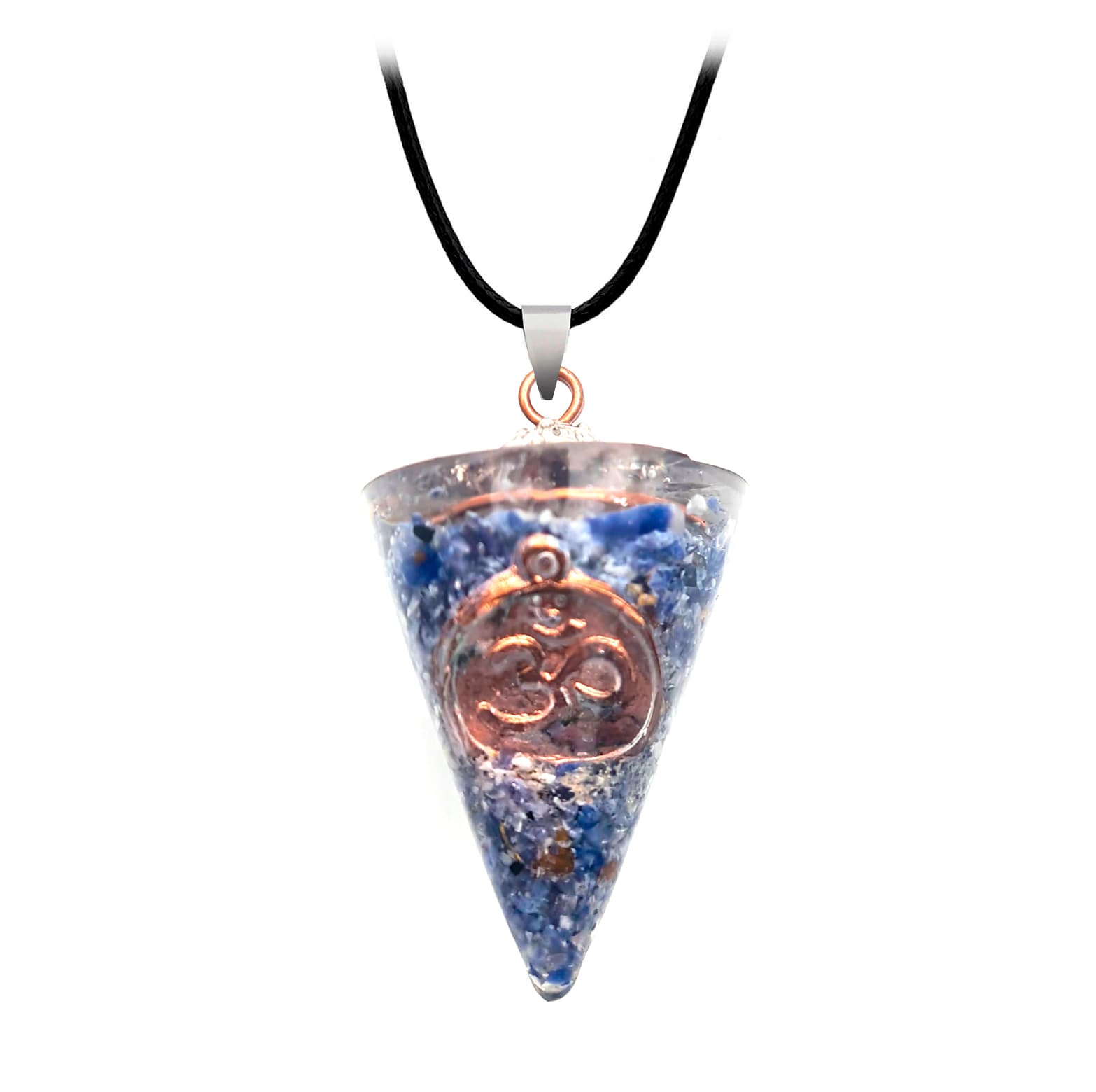 Collar Om Cuarzo Orgonita Sodalita prote