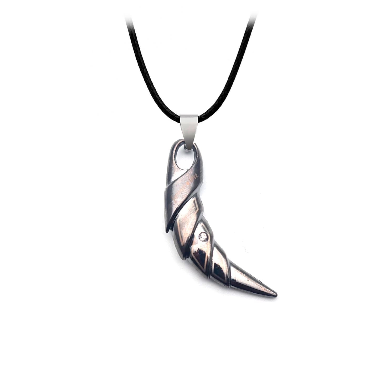 Collar Cuerno Vikingo Colmillo Pavonado
