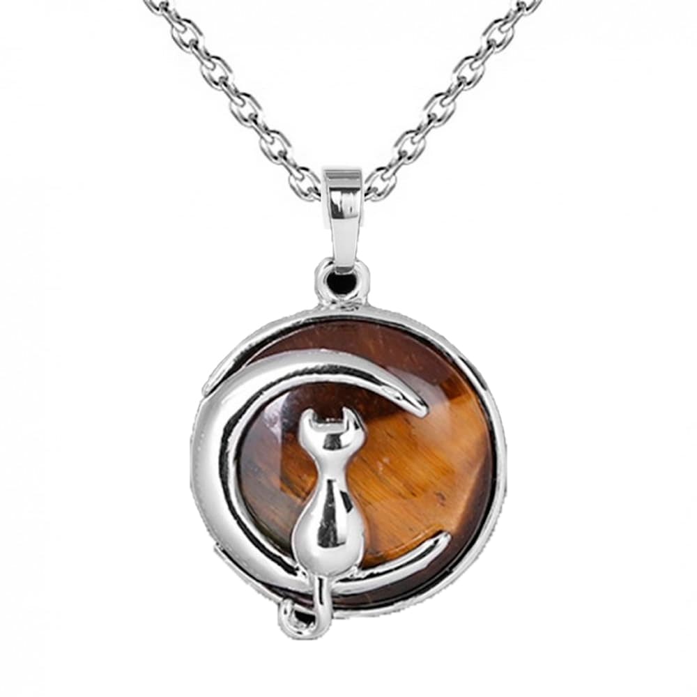 Collar Cuarzo Gato Ojo De Tigre Estuche