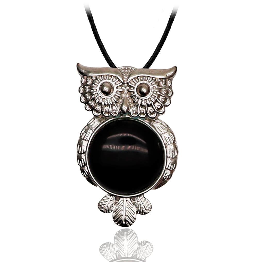 Collar Buho Cuarzo Onix Proteccion