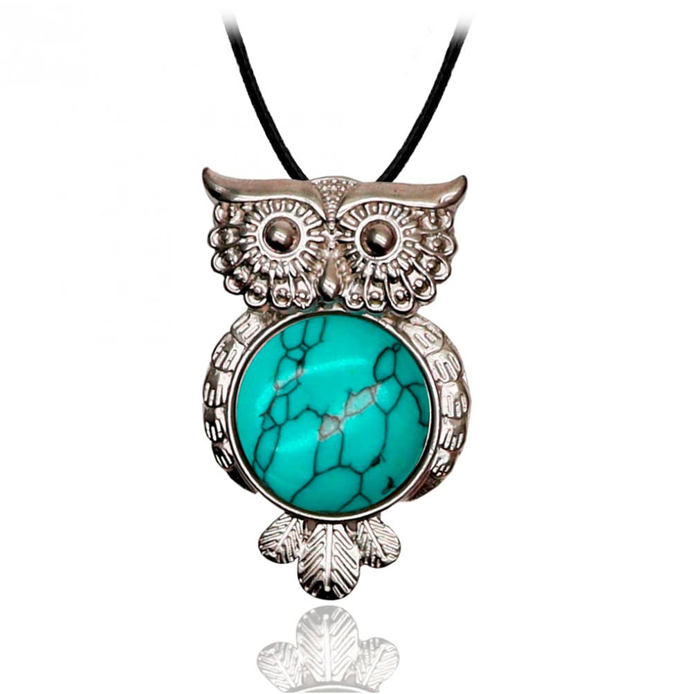 Collar Buho Cuarzo Turquesa Proteccion