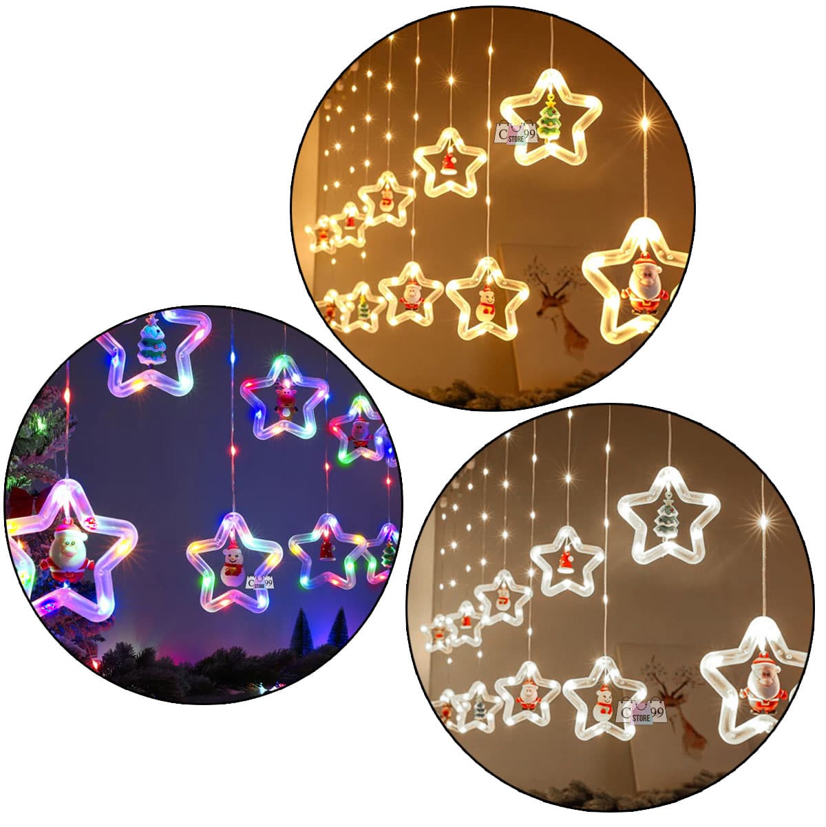 Intalacion Estrellas Y Figuras Navideñas