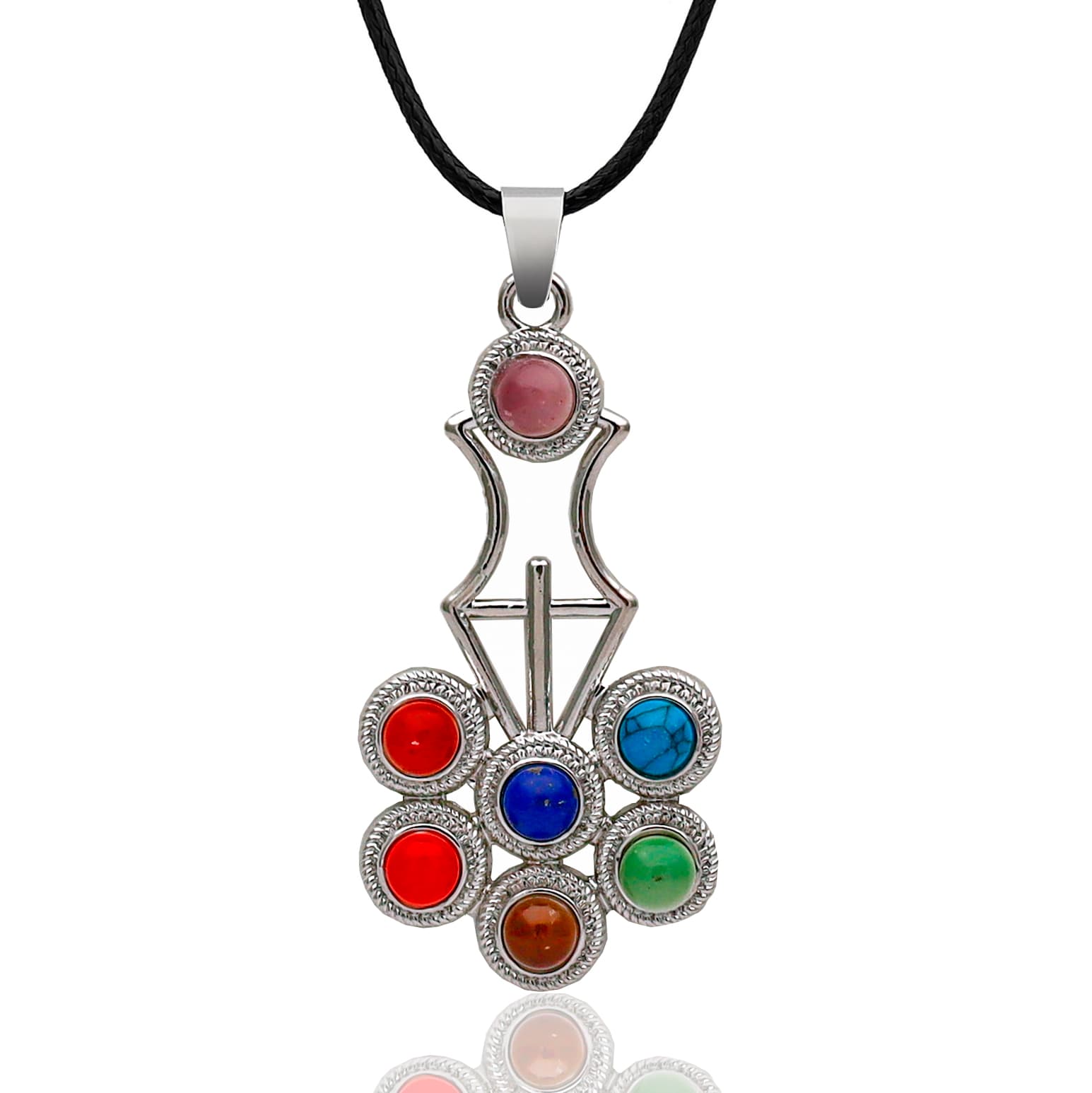 Collar Cuarzo 7 Chakras Siete Mandala