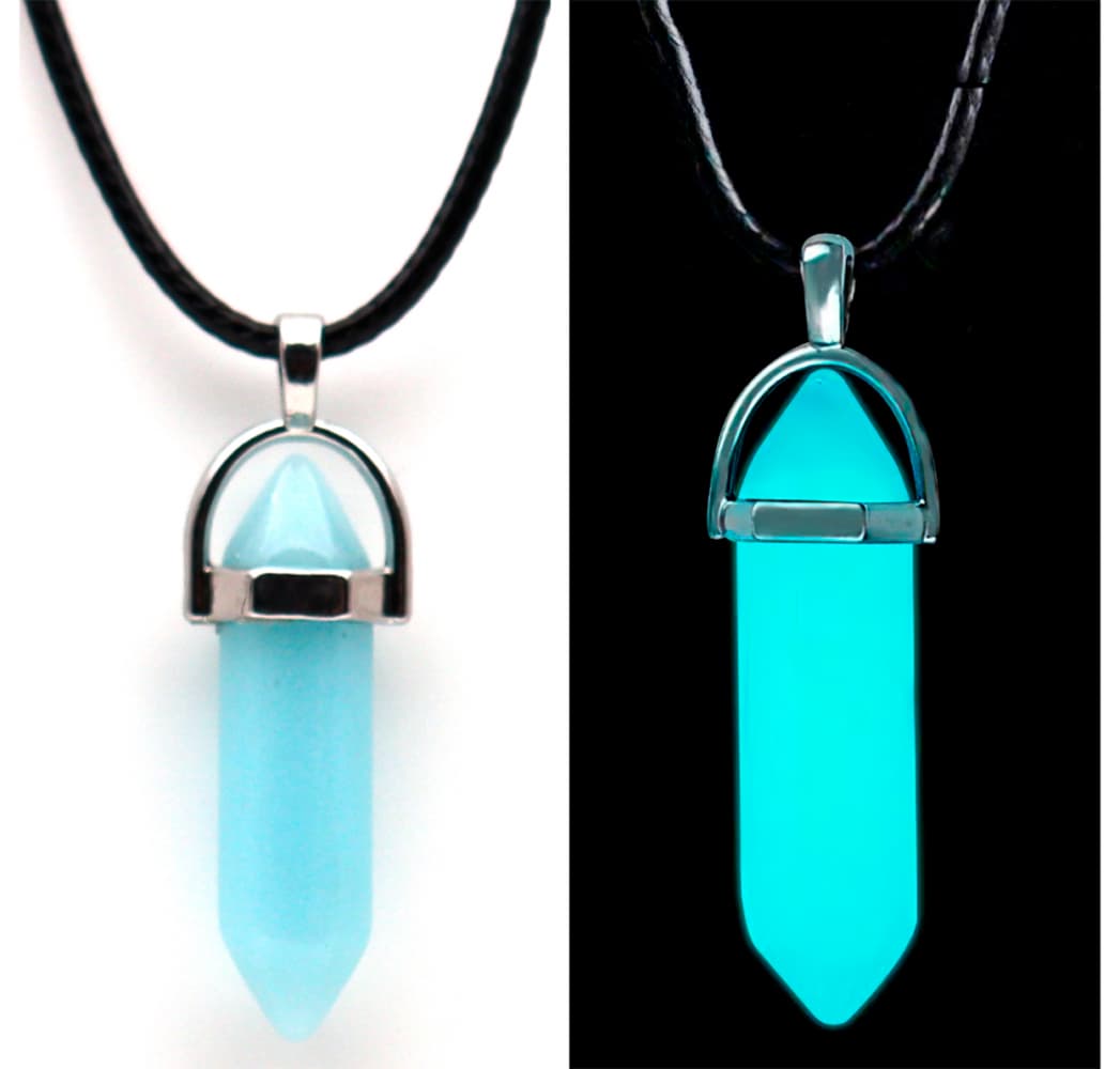 Collar Luminoso Luz Pendulo Alumbra Azul