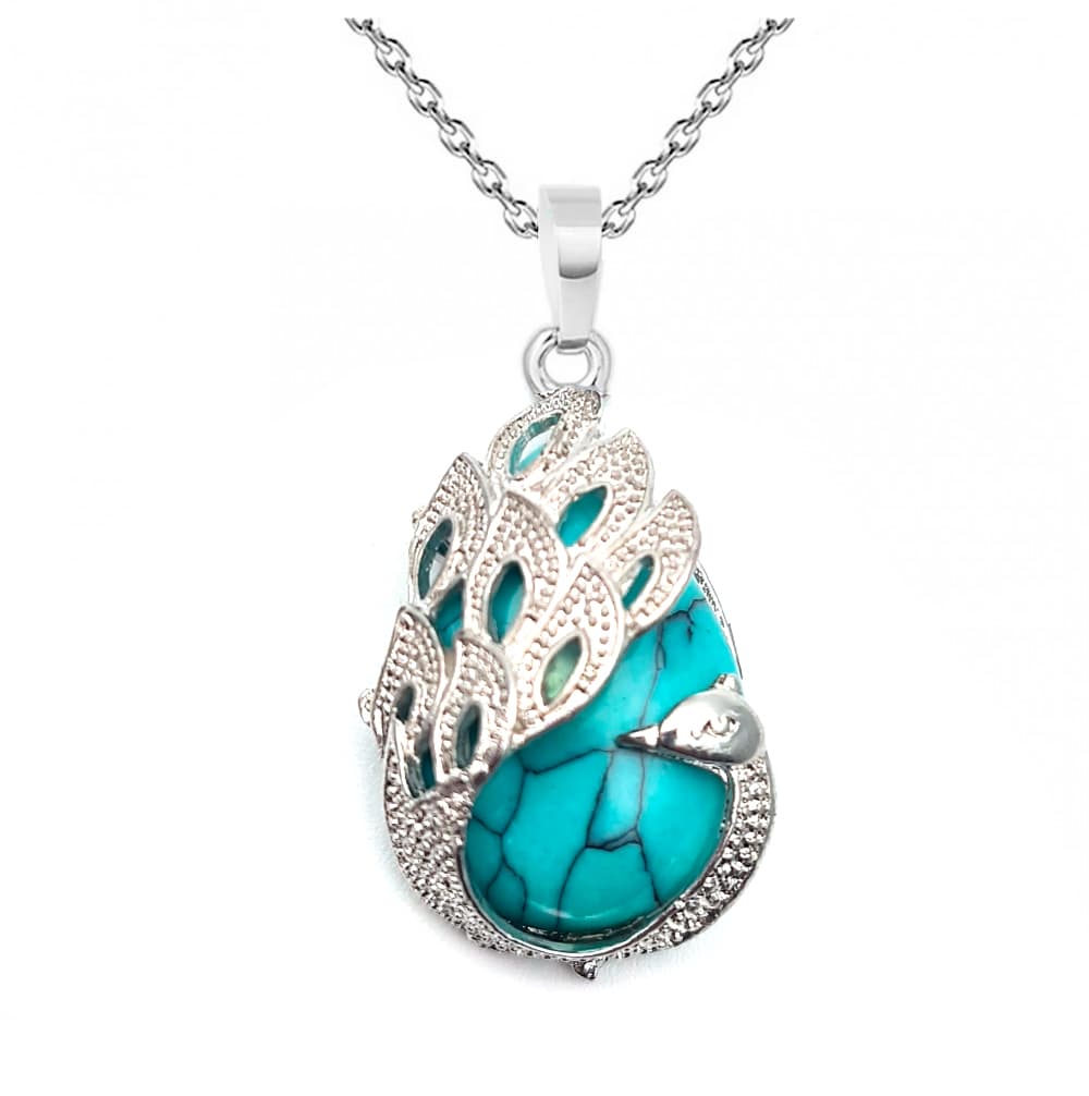 Collar Pavo Real Cuarzo Turquesa