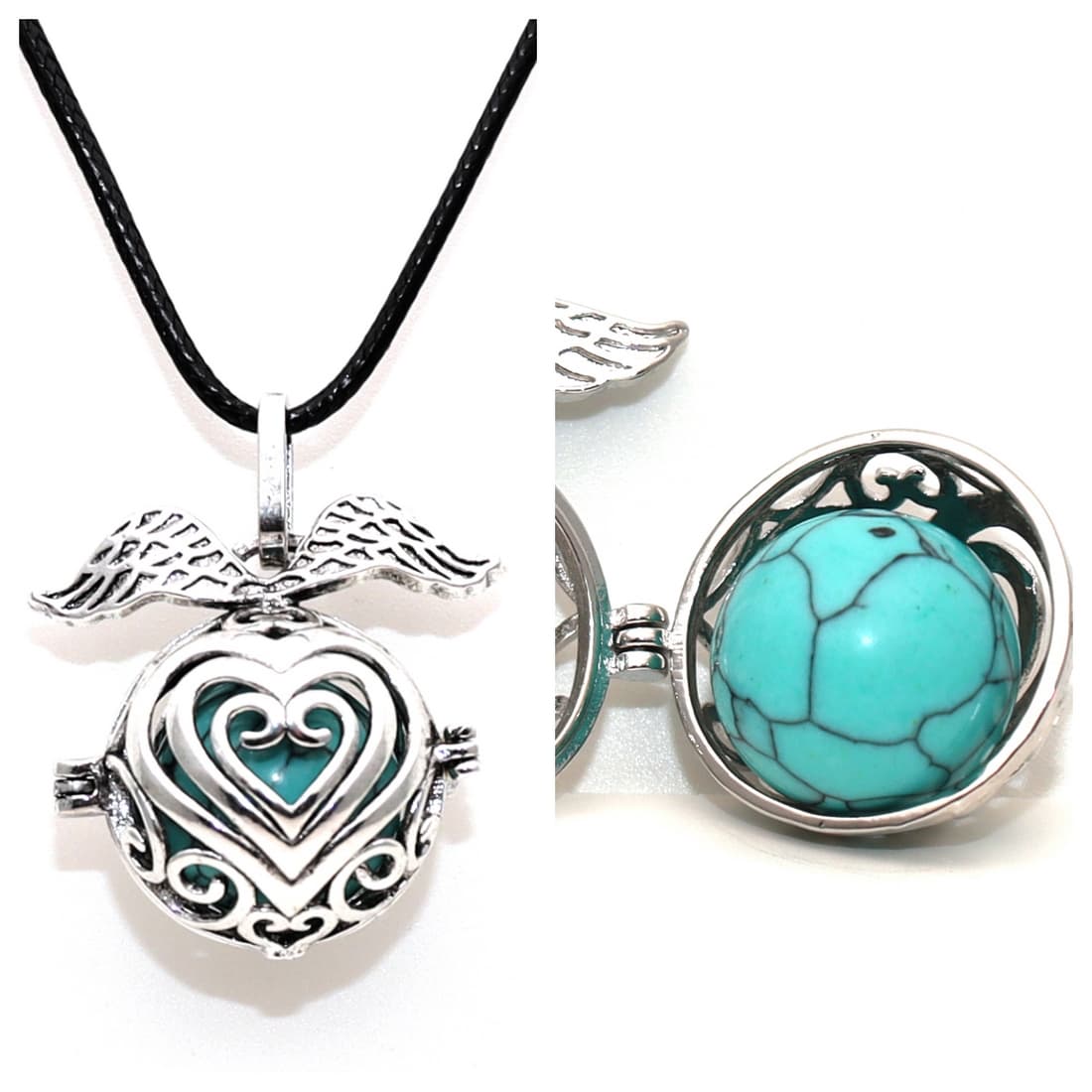 Collar Llamador Ángeles Turquesa