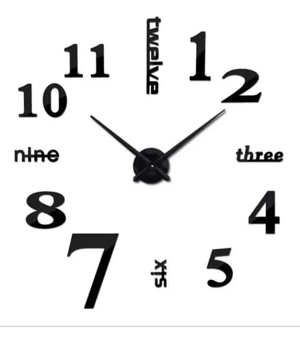 Reloj De Pared Diseño Elegante 3D