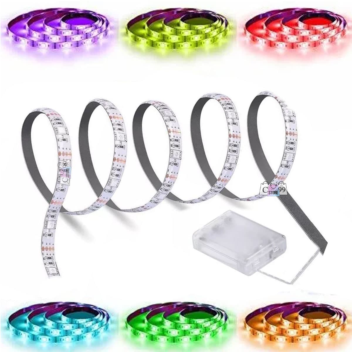 Cinta Led Con pila  Tira De Luces 2m