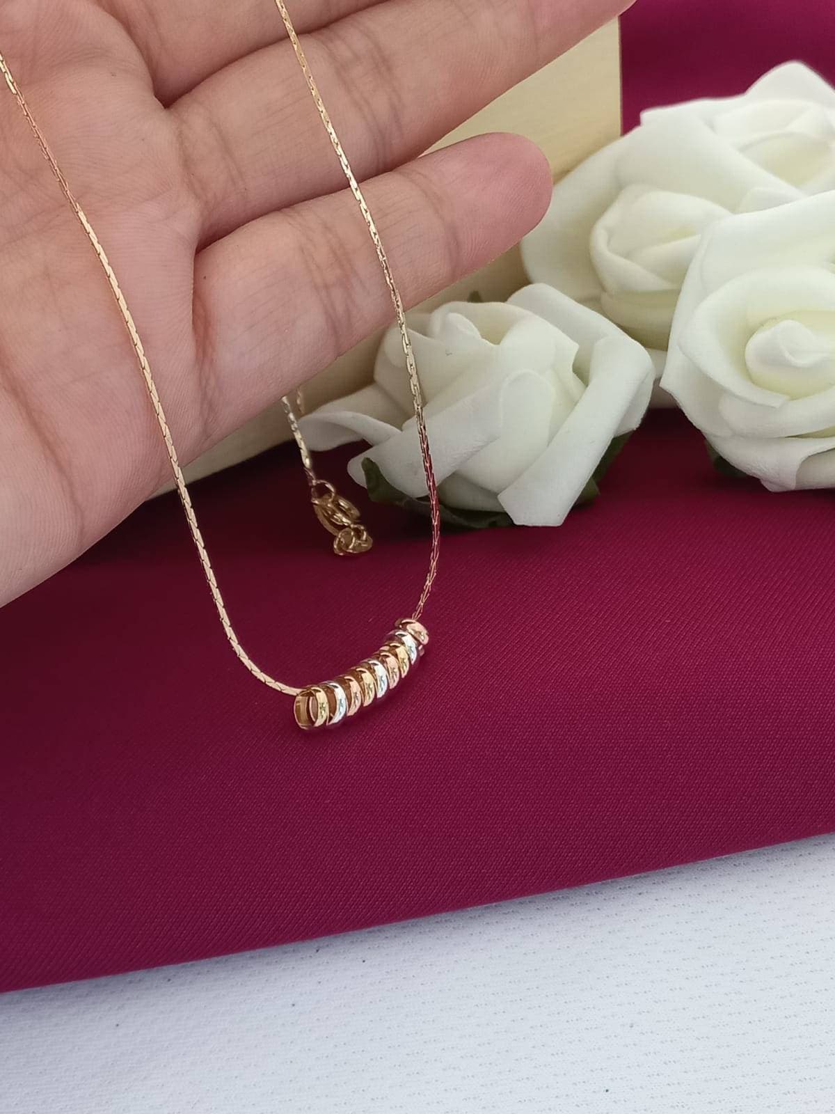 Collar Argolla 3 tonos 45cm