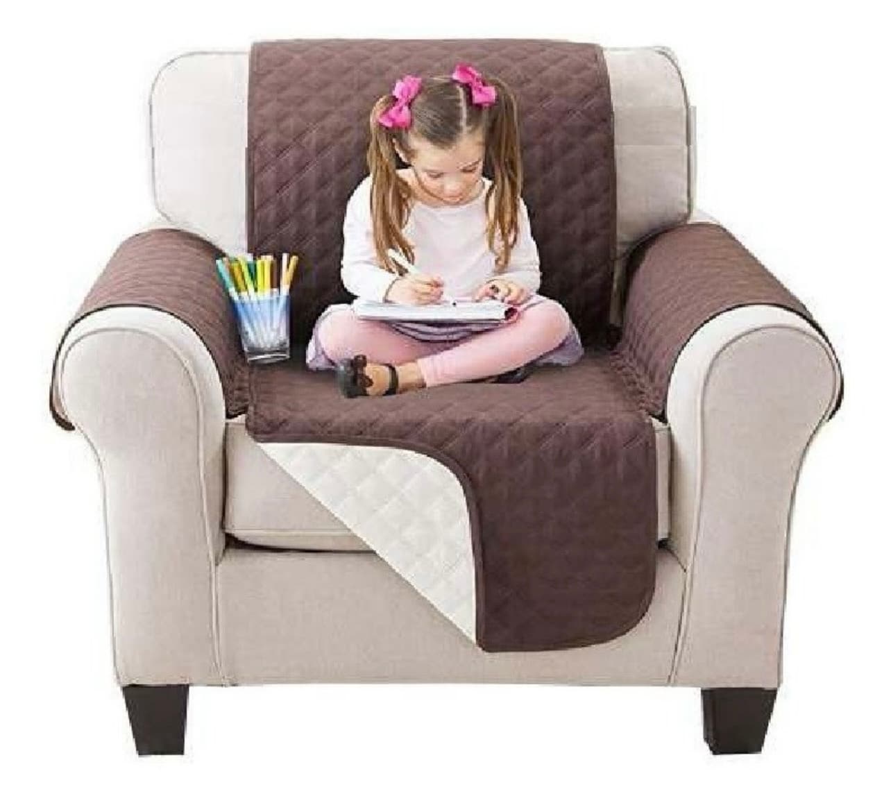 CUBRE SOFA 1 PUESTO NEGRO