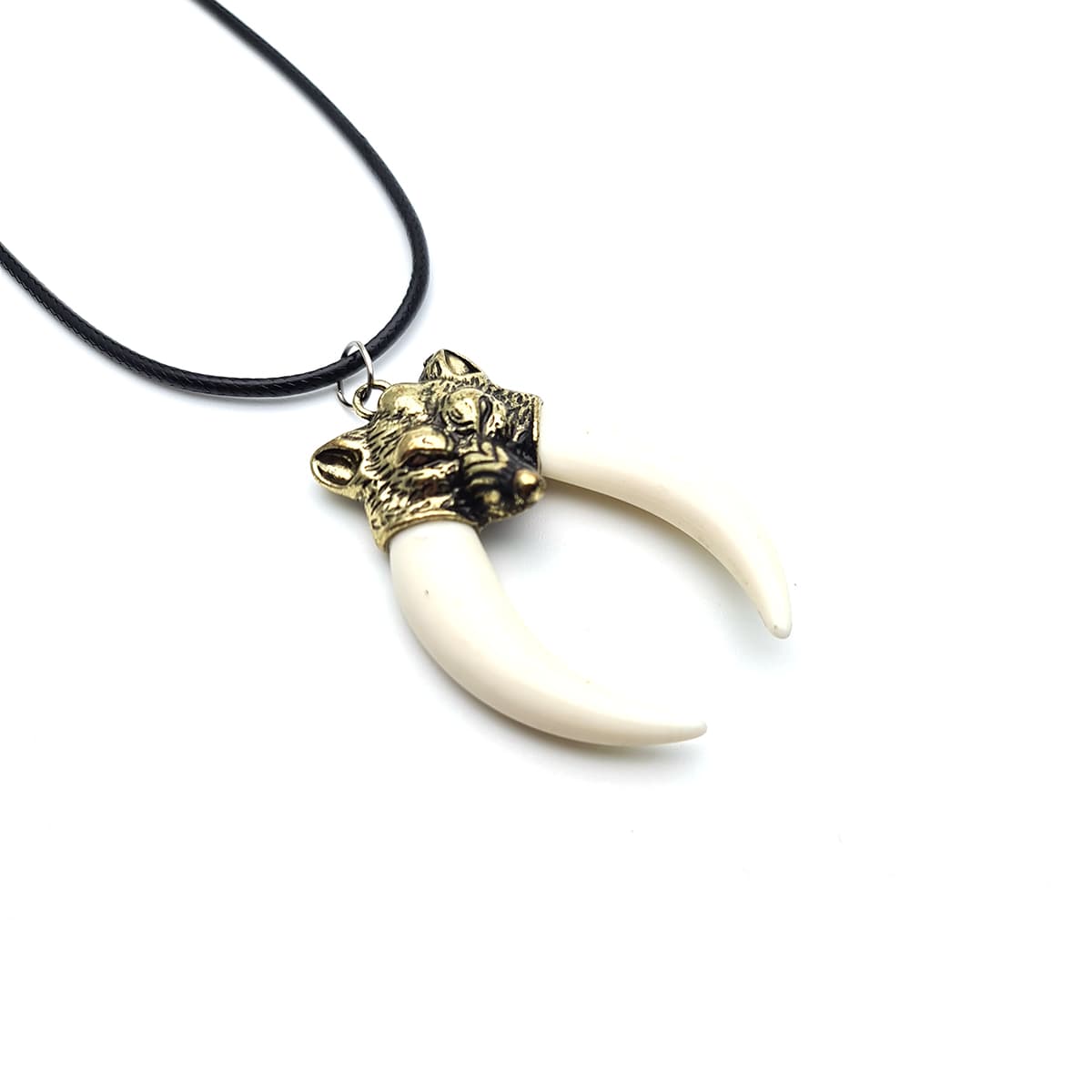 Collar Lobo Doble Colmillo