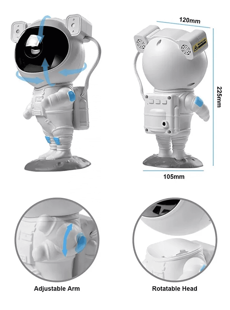 Proyector De Galaxias Astronauta BLUET