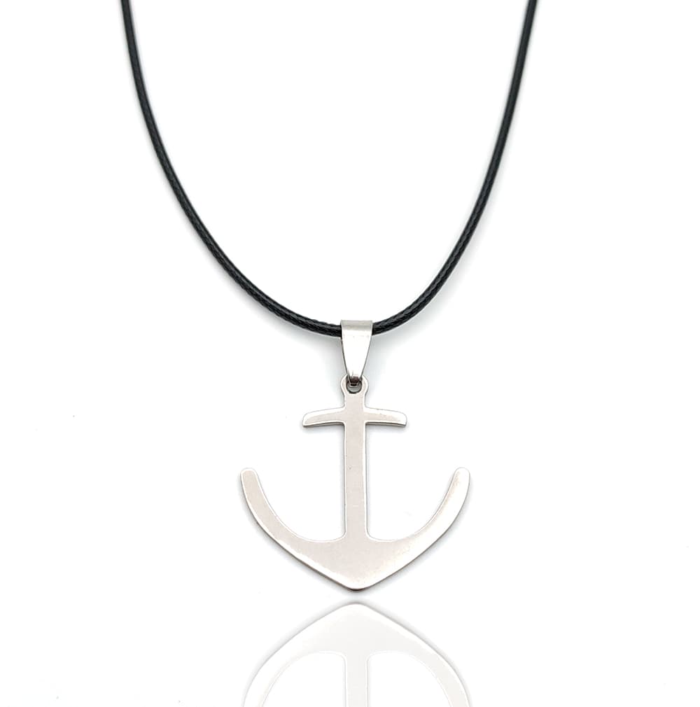 Collar Ancla Marinero Mar Acero + Estuch