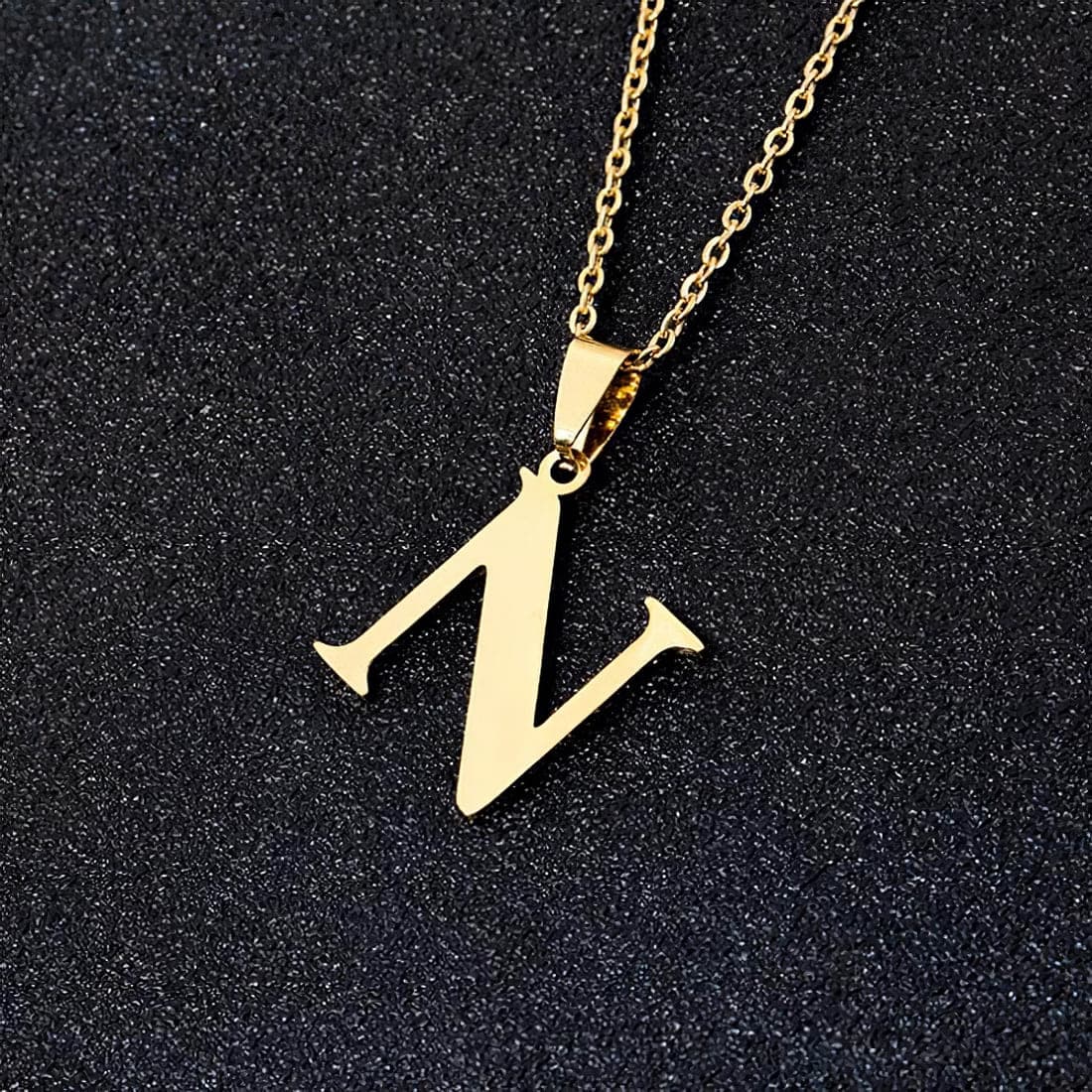 Collar Letra N Acero