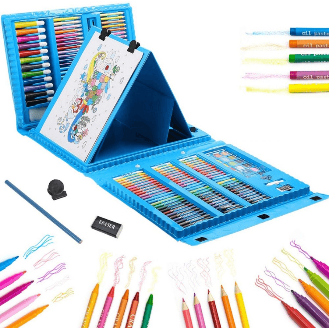 Set Arte Maleta 208 Pzs Caballete Niños