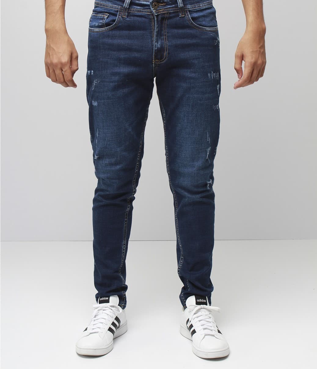 Jeans Clásico Azul Para Hombre