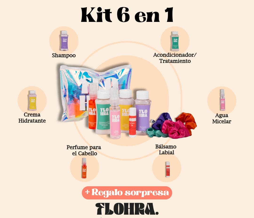 KIT BELLEZA FLOHRA 6 EN 1