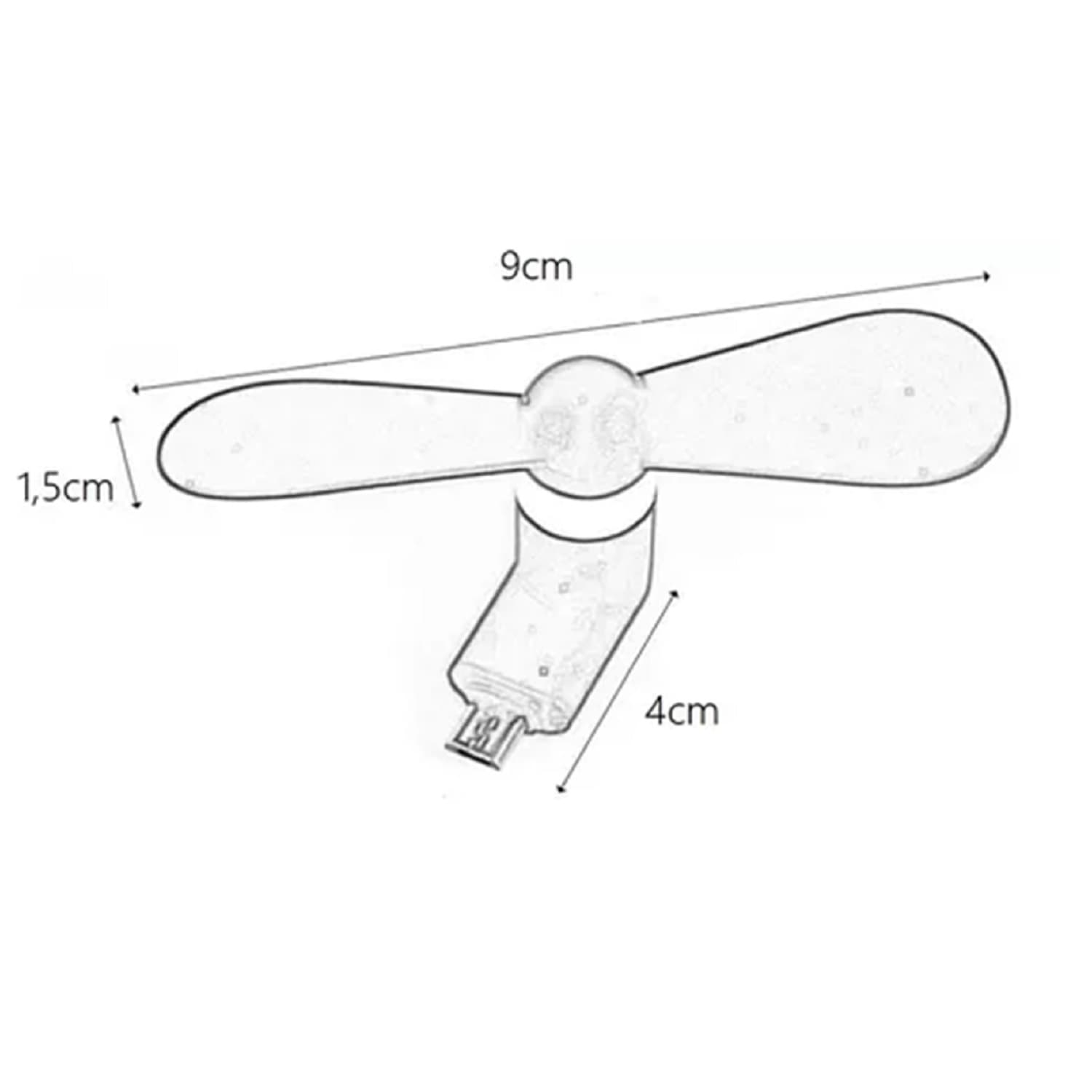 Mini Ventilador Para Celular blanco