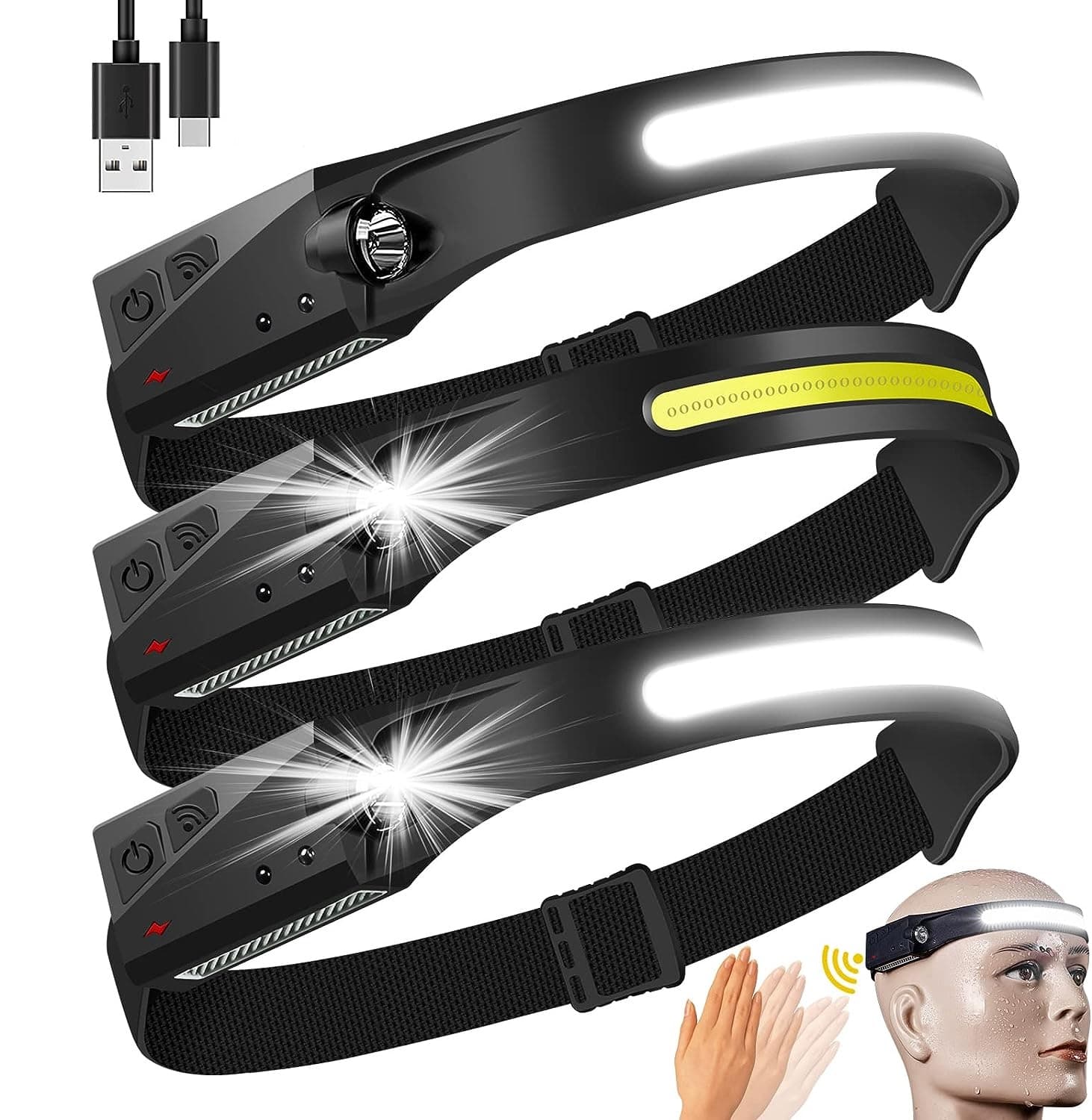 Linterna Lampara Cabeza Led Sensor Smart