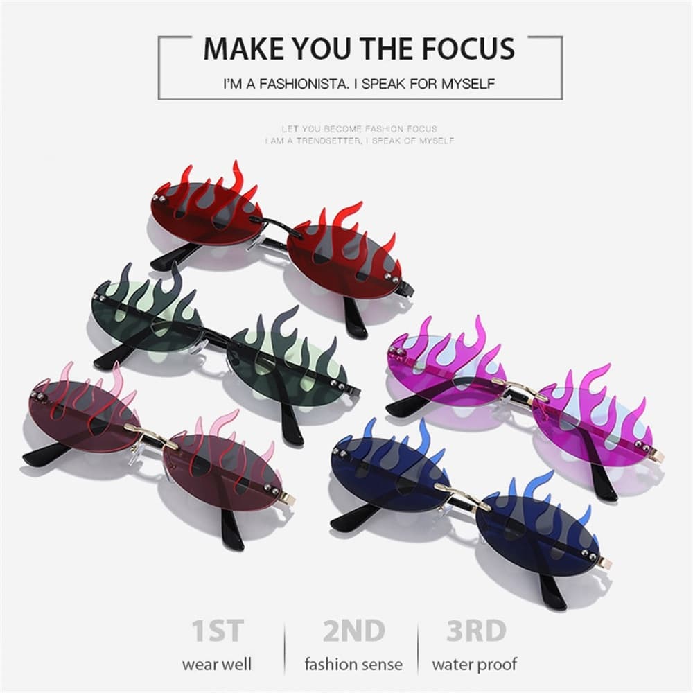 Gafas De Sol Ovaladas Llamas Doble Lente