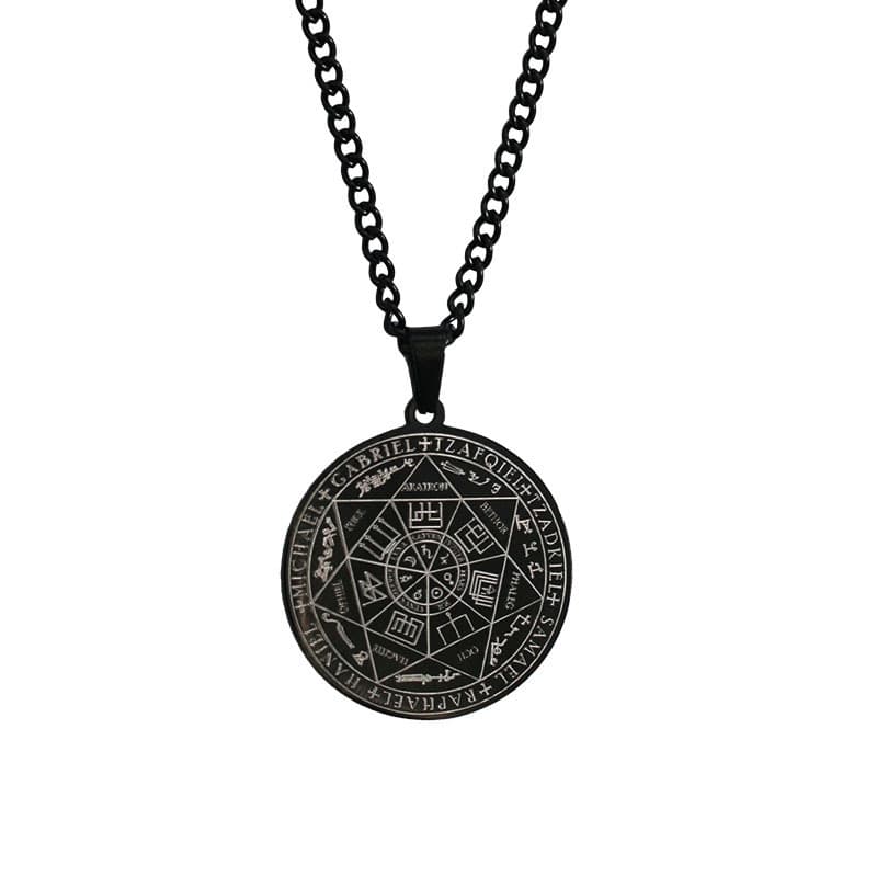 COLLAR  SELLO SIETE, ARCANGELES NEGRO
