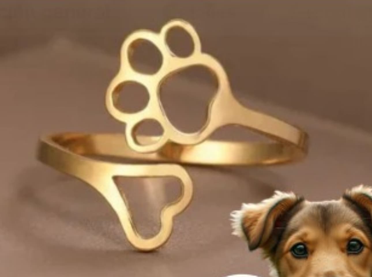 Anillo AJUSTABLE gato patita