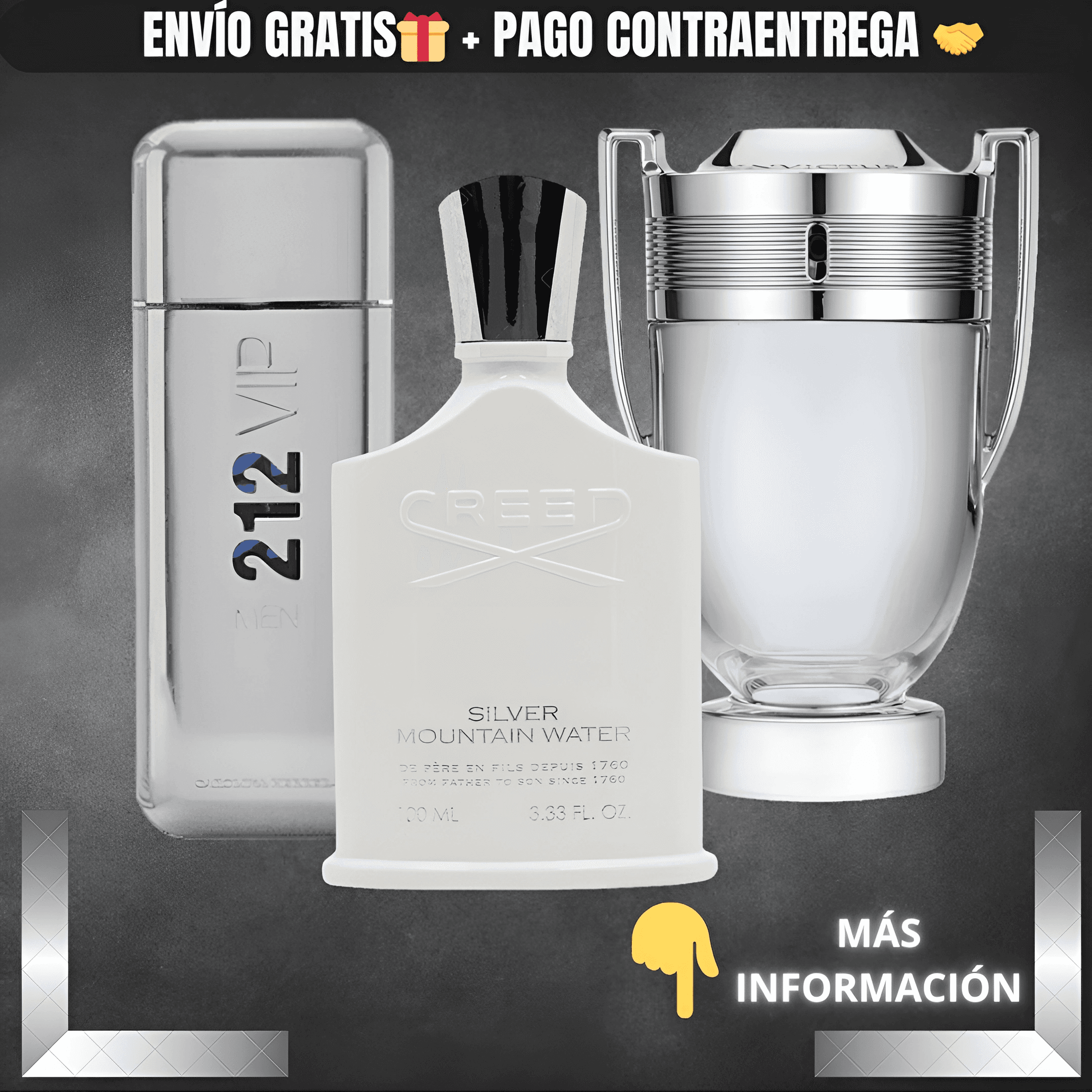 KIT INVICTUS-CREED SILVER-212 VIP MEN