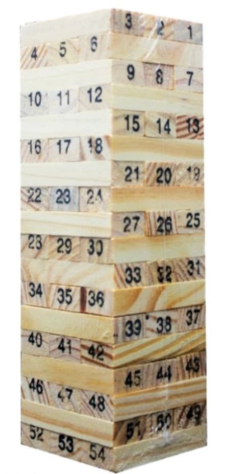 Jenga pequeño en madera