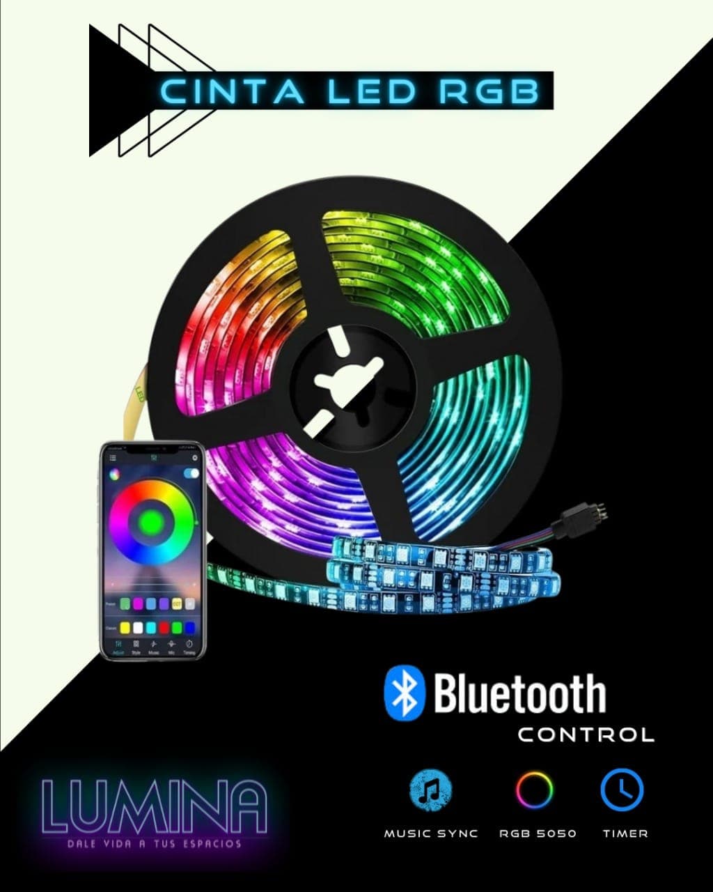 CINTA LED RGB 5MTS SMART APP