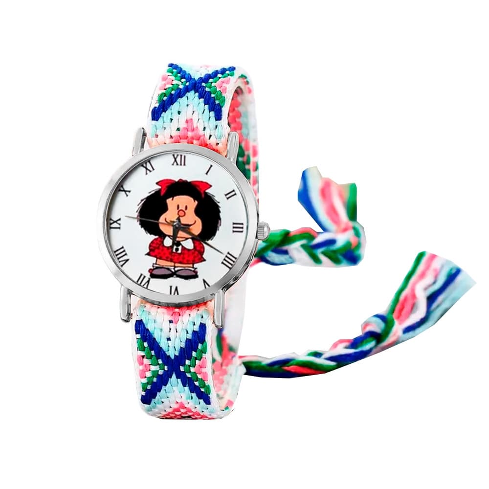 Reloj Mafalda Tejido Hilos Artesanal Muj