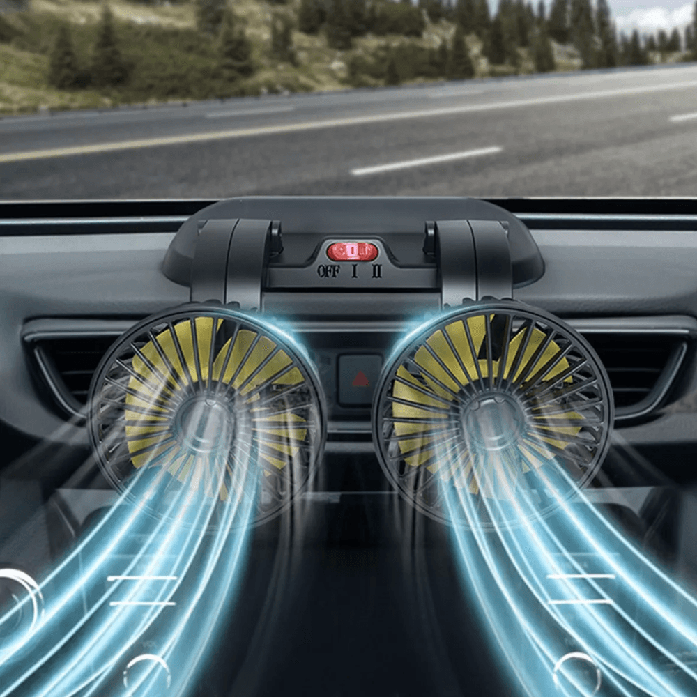 Ventilador de doble cabeza para coche