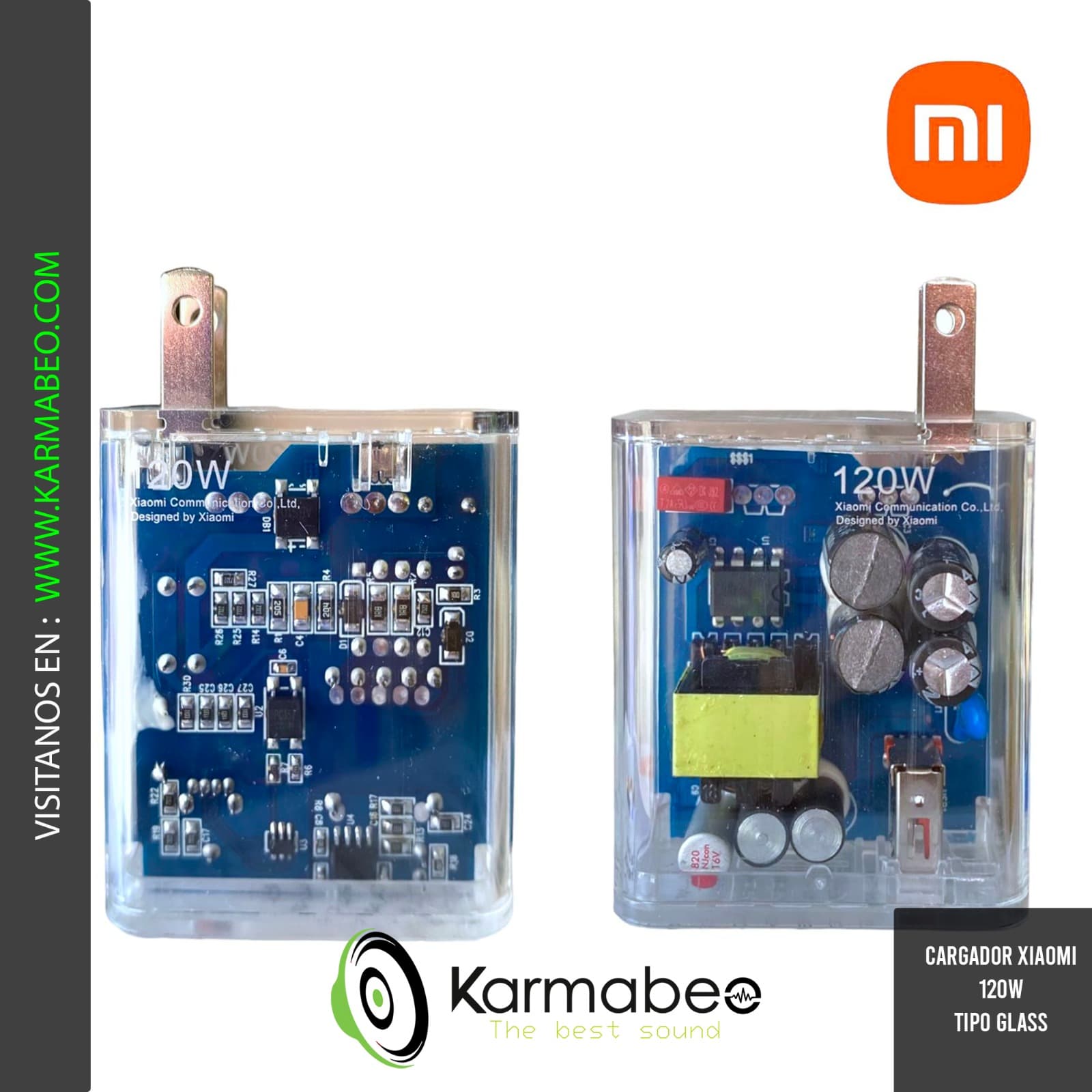 CARGADOR XIAOMI GLASS 120 W