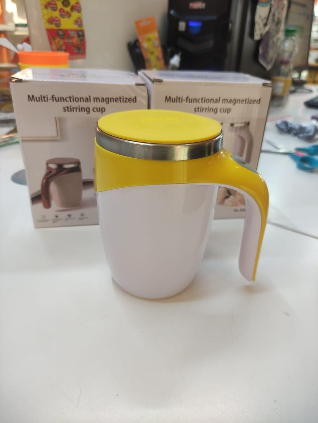 Taza Vaso Mezclador Giratorio Con Aspas