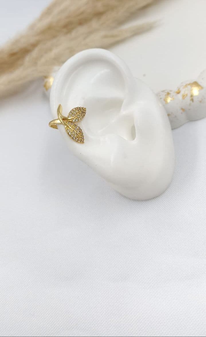 EARCUFF RODIO EN HOJA