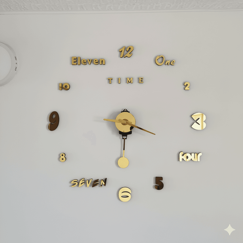 RELOJ 3D PEQUEÑO CON PENDULO