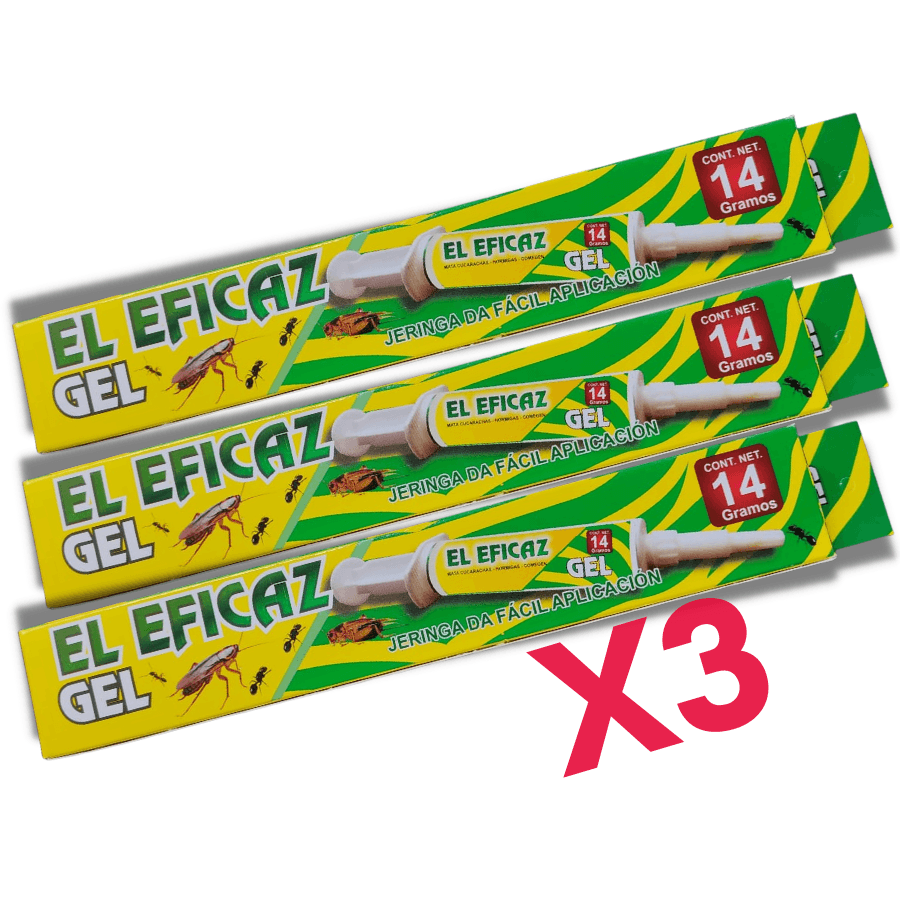Gel Mata Cucarachas El Eficaz 14g X3 uds