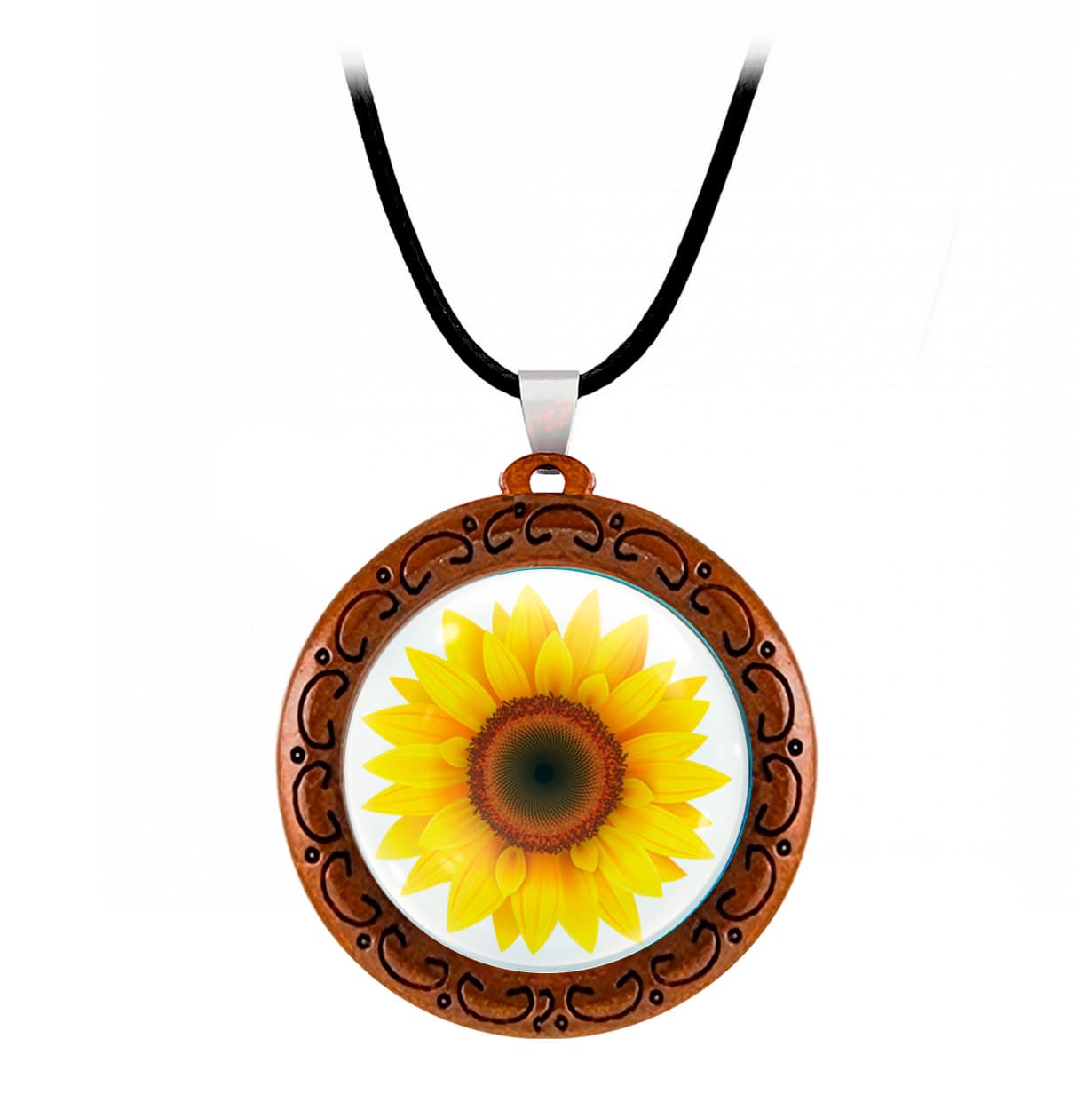 Collar Flor Girasol Mujer Detalle