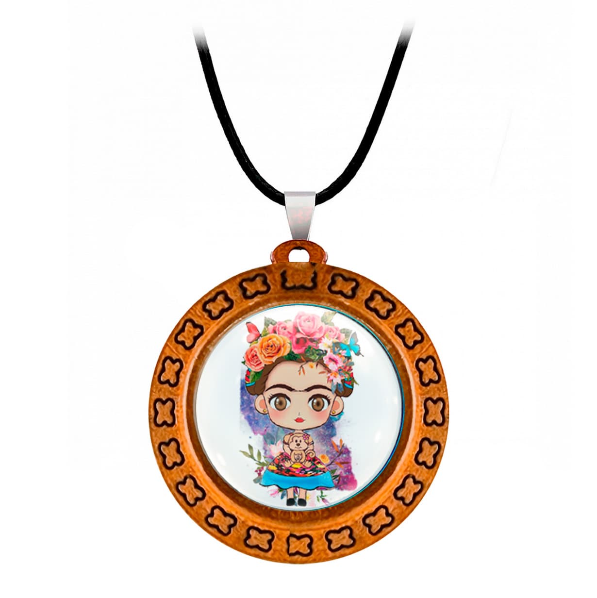 Collar Frida Kahlo Muñeca Unisex + Estuc