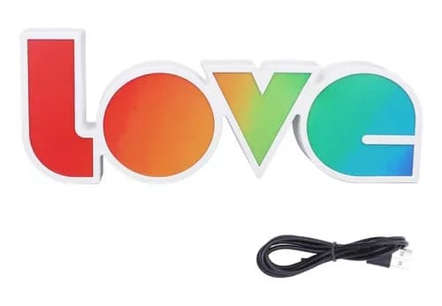 lampara decorativa love , funciona con t