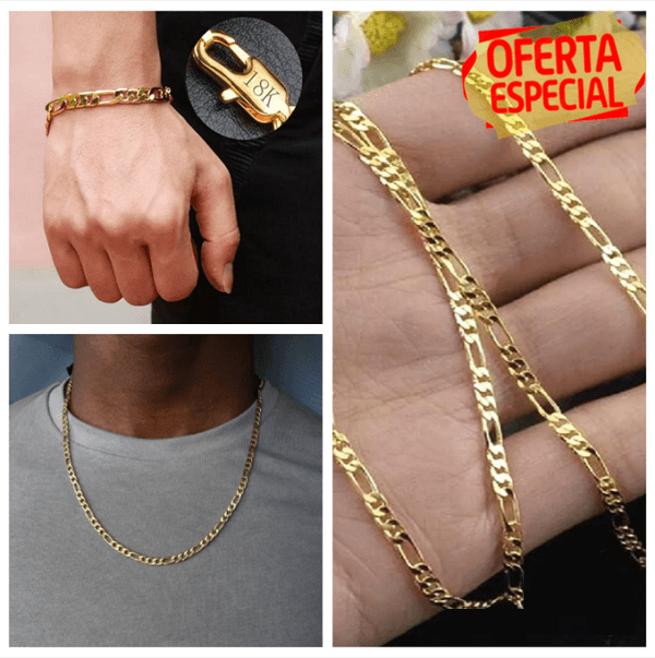 Cadena + brazalete bismark 18k