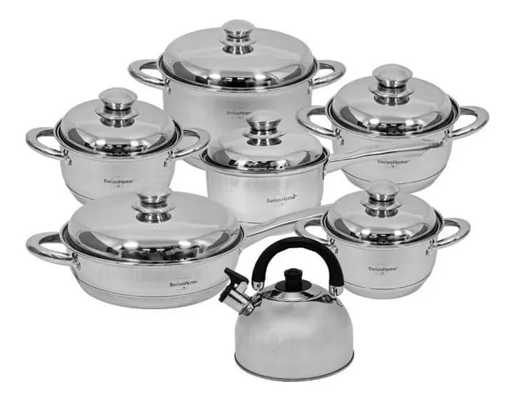 Bateria  Ollas Acero  Swisshome 13 PZ