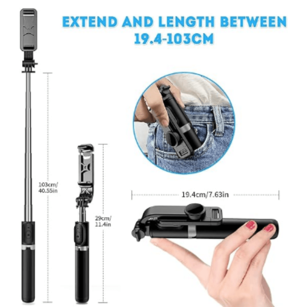 Trípode para selfie stick con soporte