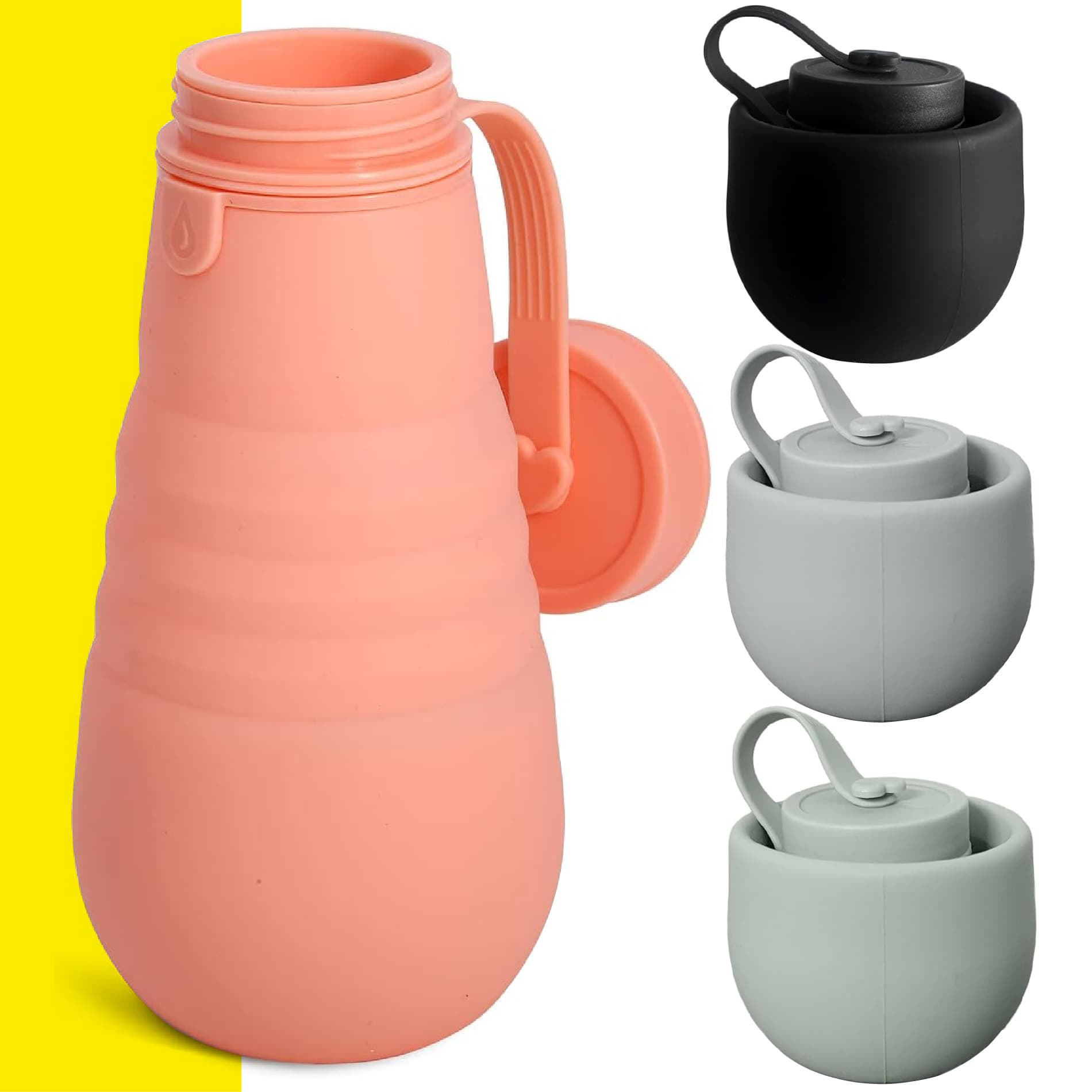 Termo Botella De Silicona Plegable 500ml