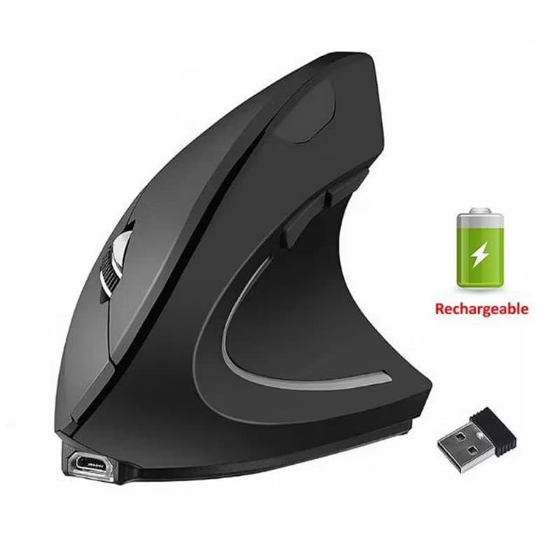 Mouse vertical inalámbrico recargable