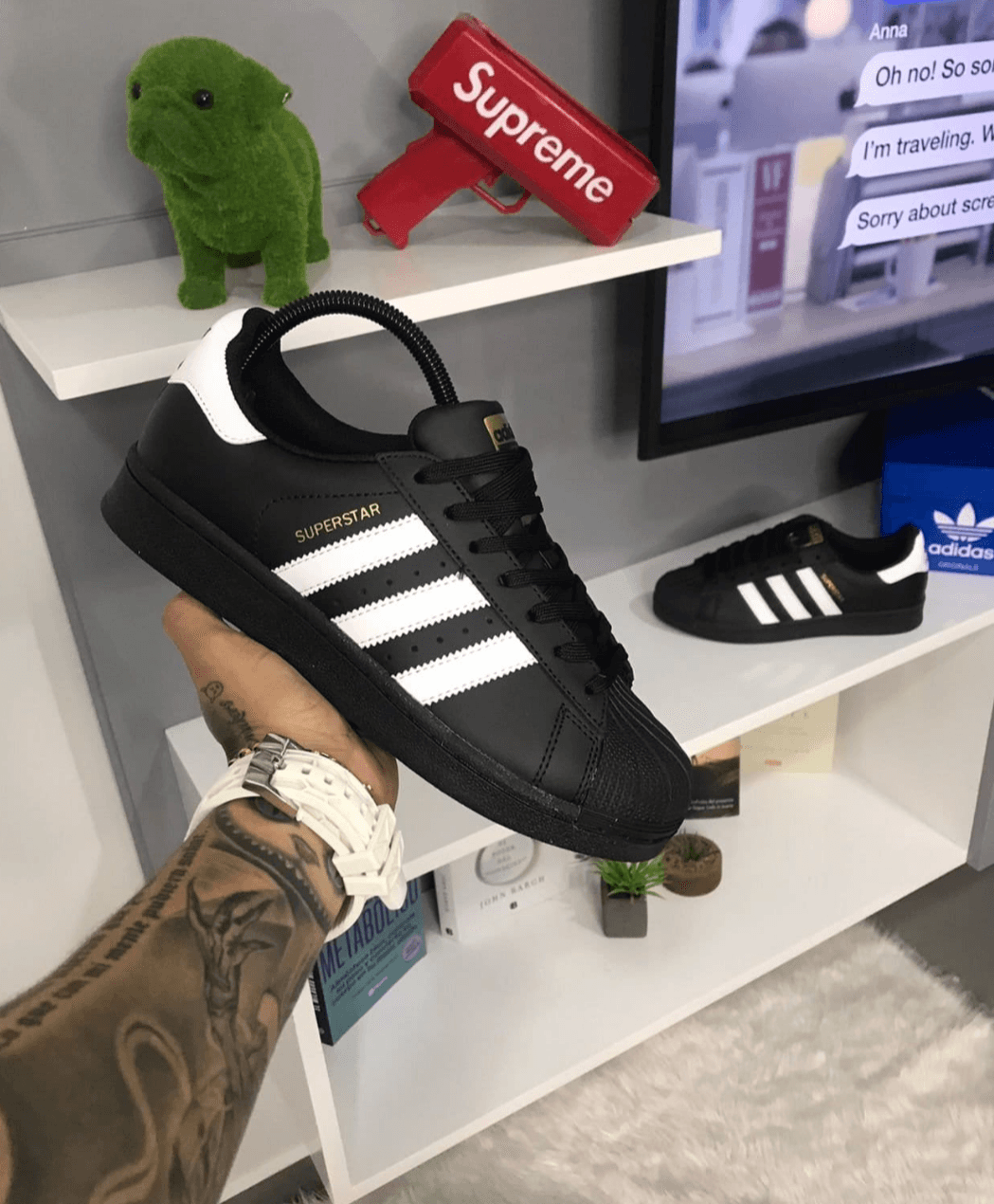 Adidas Super Star Black White DAMA Y CAB