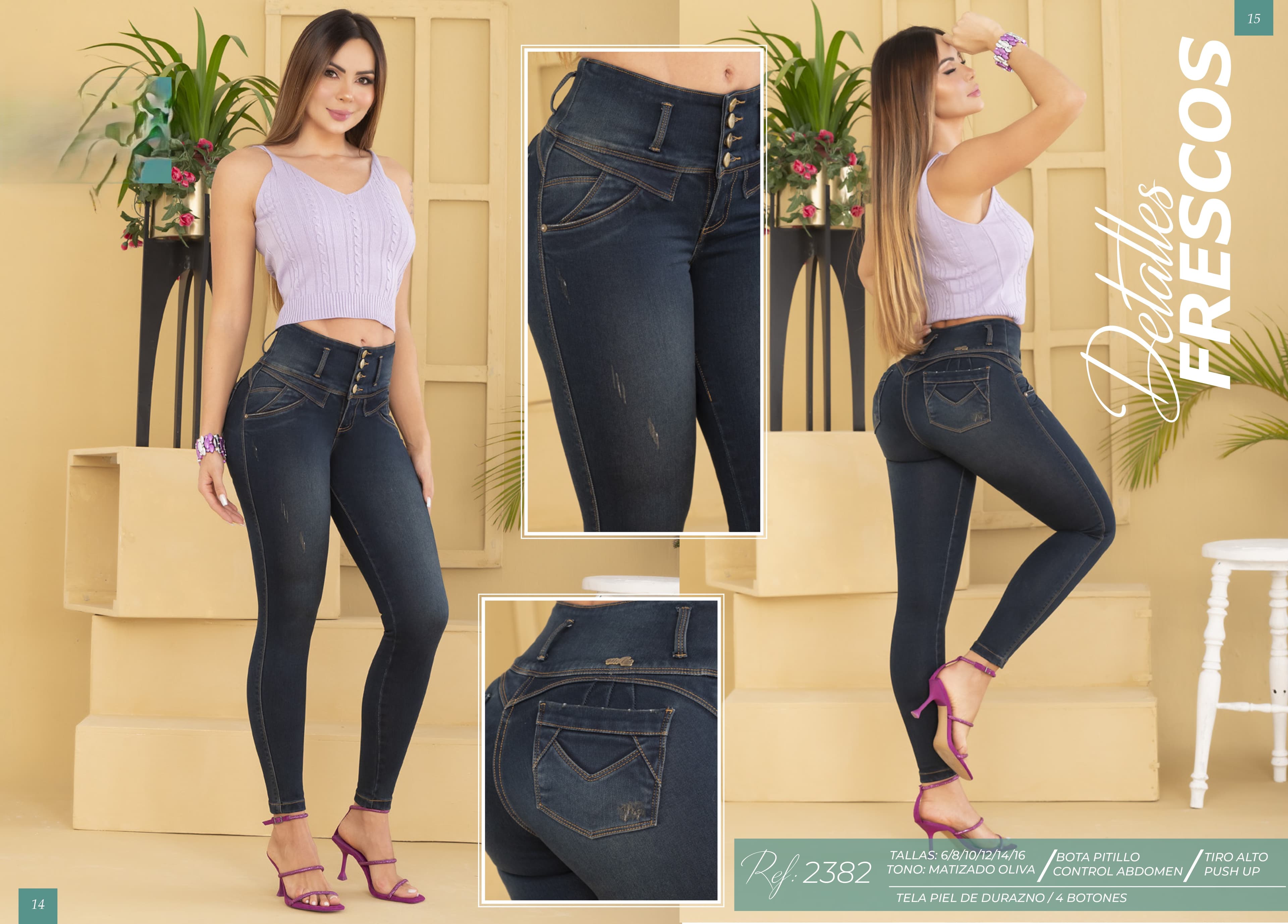 Ref: 2382 Jean Dama Bota Pitillo