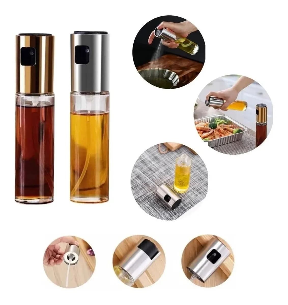 Set 2 Pulverizadores De Aceite Y Vinagre