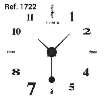 Reloj de pared 3d 100x100 cm pendulo